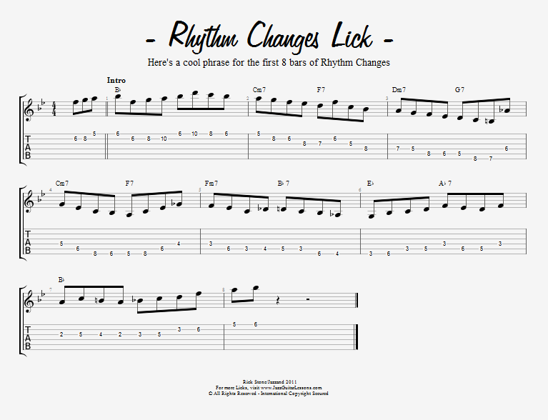 Rhythm Changes Phrase